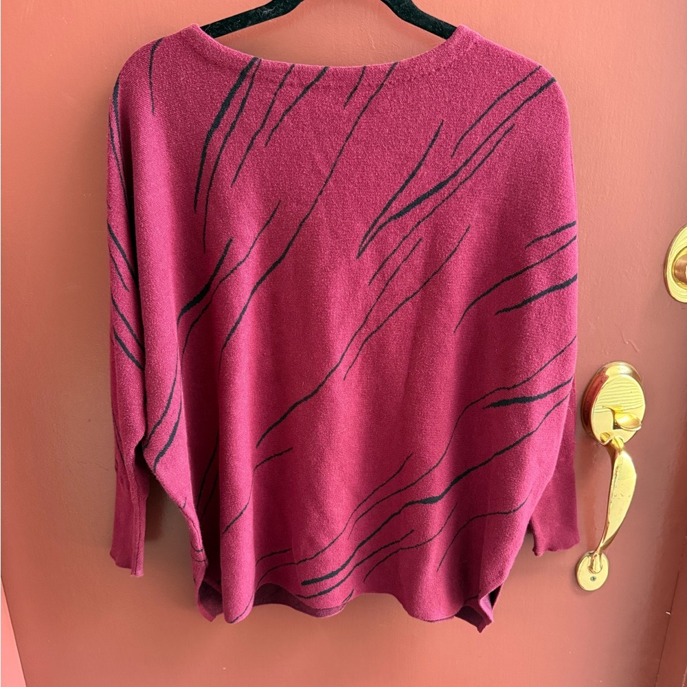Alfani Red and Black Crew Neck Sweater